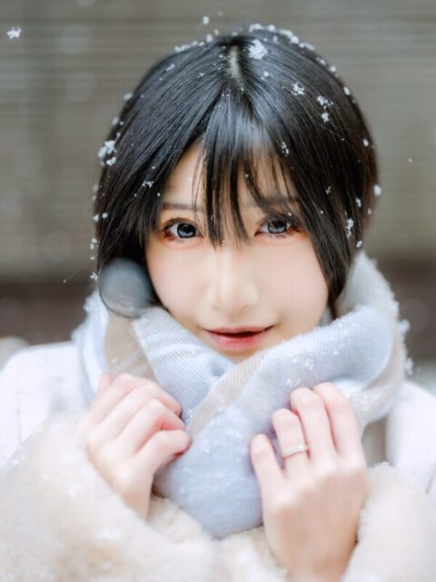 snow portrait at Sapporo with GFX + GF 55mm